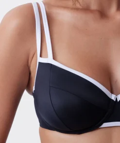 Skye Full Cup Balconette Swim Top - Black