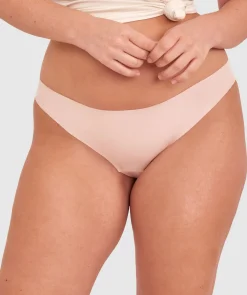 Smooth Comfort Cotton Brazilian Knicker - Blush Pink