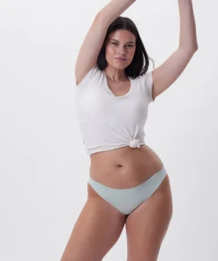 Smooth Comfort Cotton Brazilian Knicker - Light Green