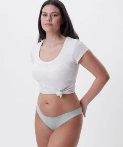 Smooth Comfort Cotton Brazilian Knicker - Light Green