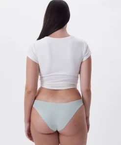 Smooth Comfort Cotton Brazilian Knicker - Light Green