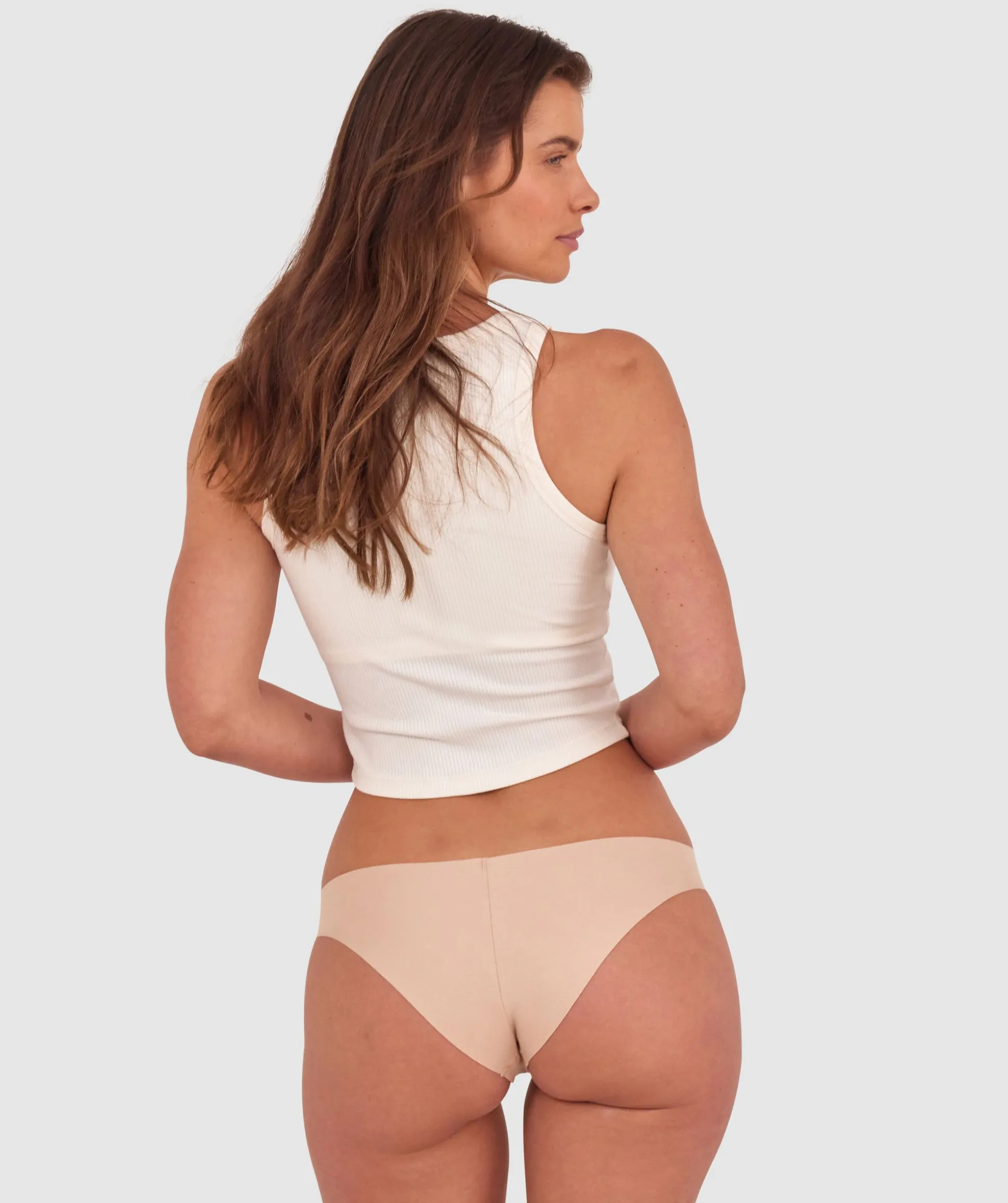 Smooth Comfort Cotton Brazilian Knicker-Nude 2