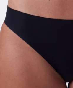 Smooth Comfort Cotton Brazilian Knicker - Black