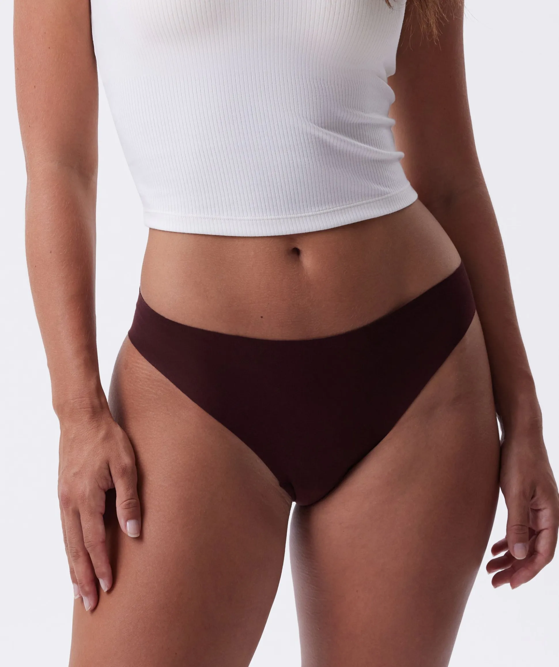 Smooth Comfort Cotton Brazilian Knicker-Dark Brown