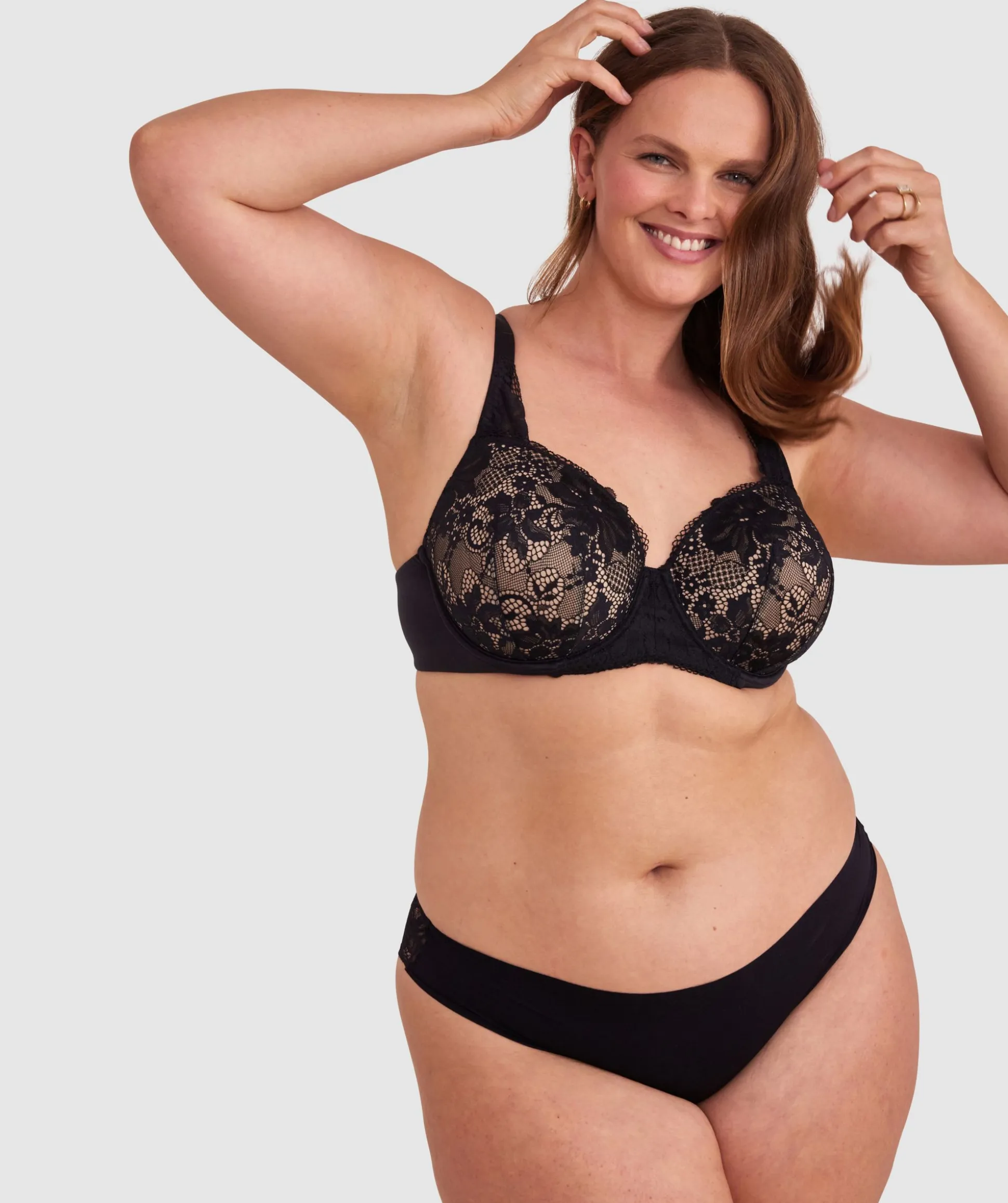 Smooth Comfort Lace Bikini Knicker - Black