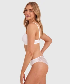 Smooth Comfort Lace Bikini Knicker - Ivory