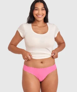 Smooth Comfort Scallop G String - Pink