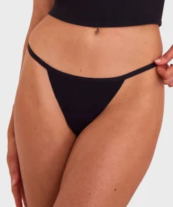 Smooth Comfort String Knicker - Black