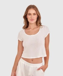 Stephanie Short Sleeve - Ivory