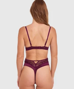 Summer Lightly Lined Bliss Bodysuit - Dark Purple
