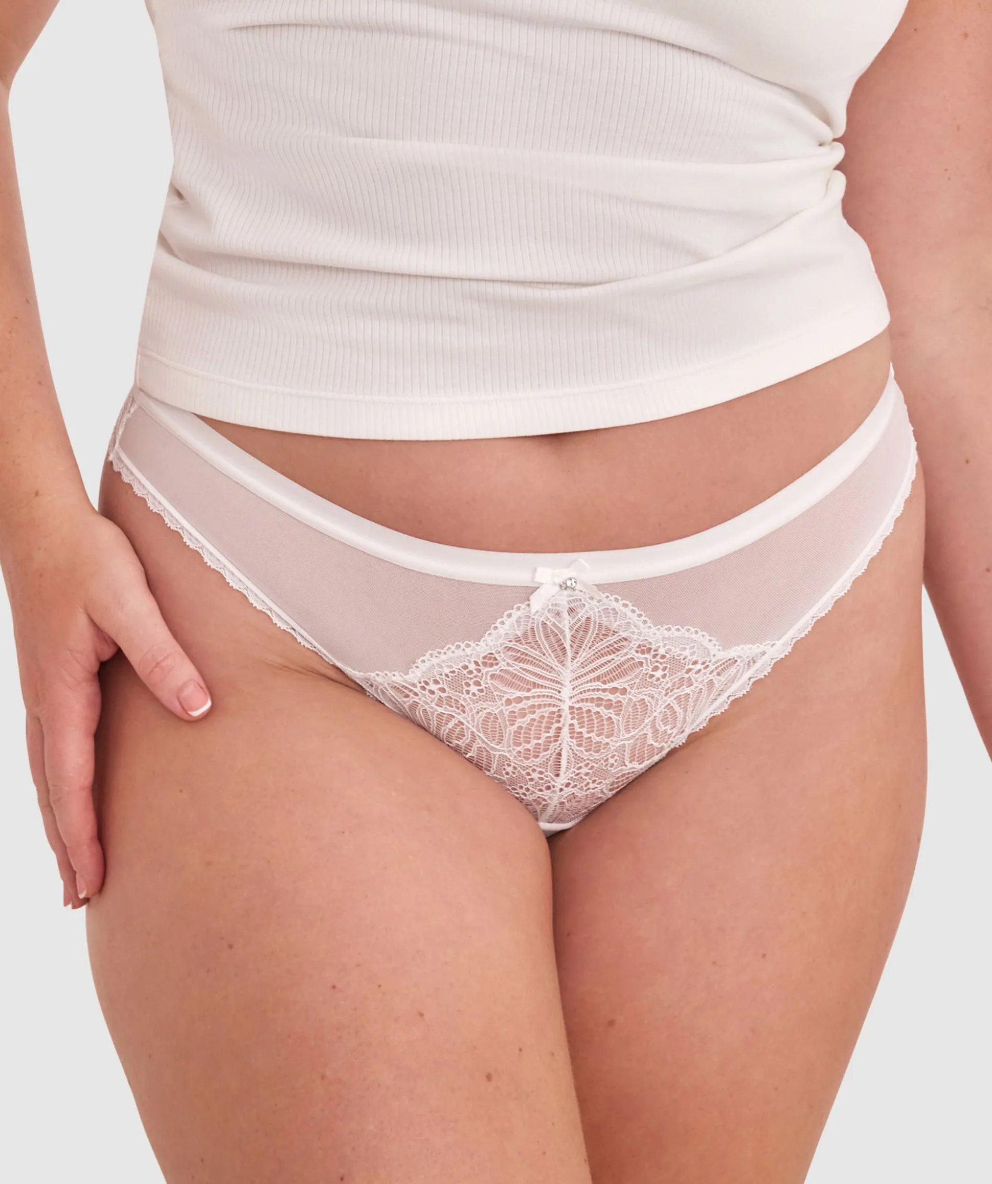 Susannah Brazilian Knicker - Ivory