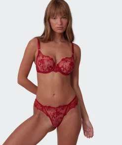 Vamp All Yours High Leg Brazilian Knicker - Dark Red