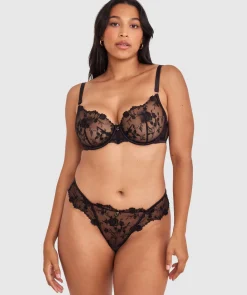 Vamp All Yours High Leg Brazilian Knicker - Black
