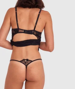 Vamp All Yours High Leg G String - Black