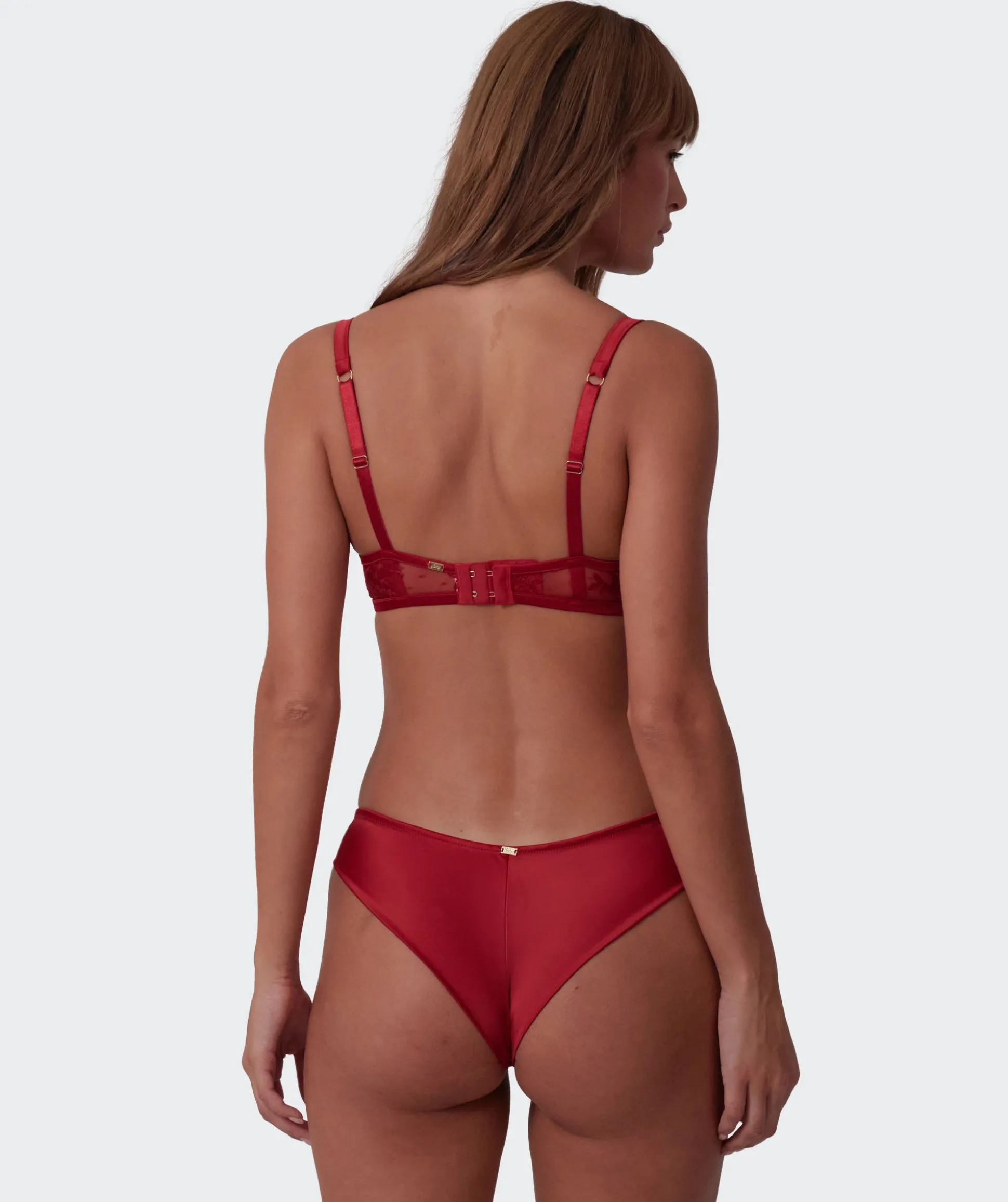 Vamp All Yours Unlined Plunge Bra - Dark Red