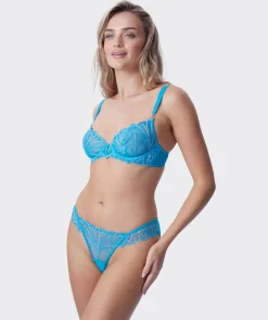 Vamp Damsel High Leg Brazilian Knicker - Blue