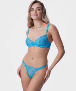 Vamp Damsel High Leg String - Blue