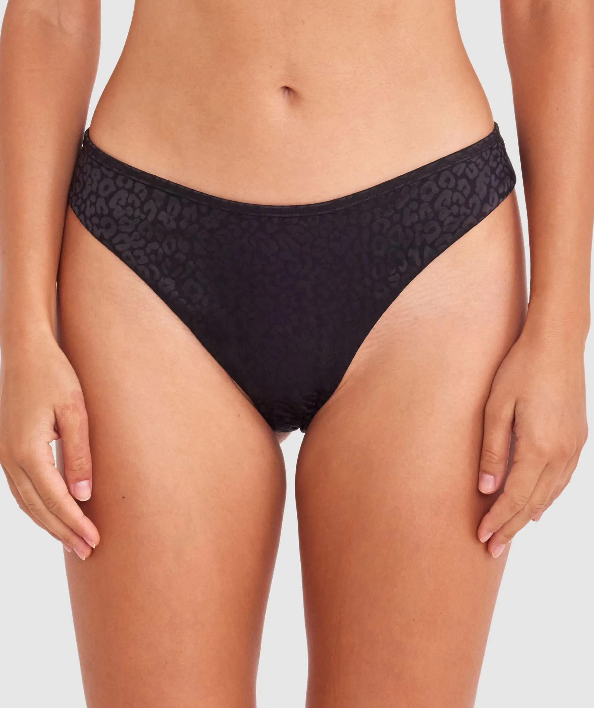 Vamp Feisty High Leg Brazilian Knicker - Black