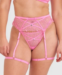 Vamp Flossy Suspender - Pink