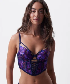 Vamp Follow My Lead Push Up 1/4 Cup Corset - Navy