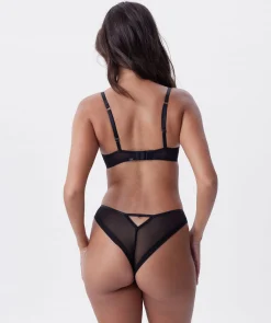 Vamp Guilty Pleasure High Leg Brazilian Knicker - Black