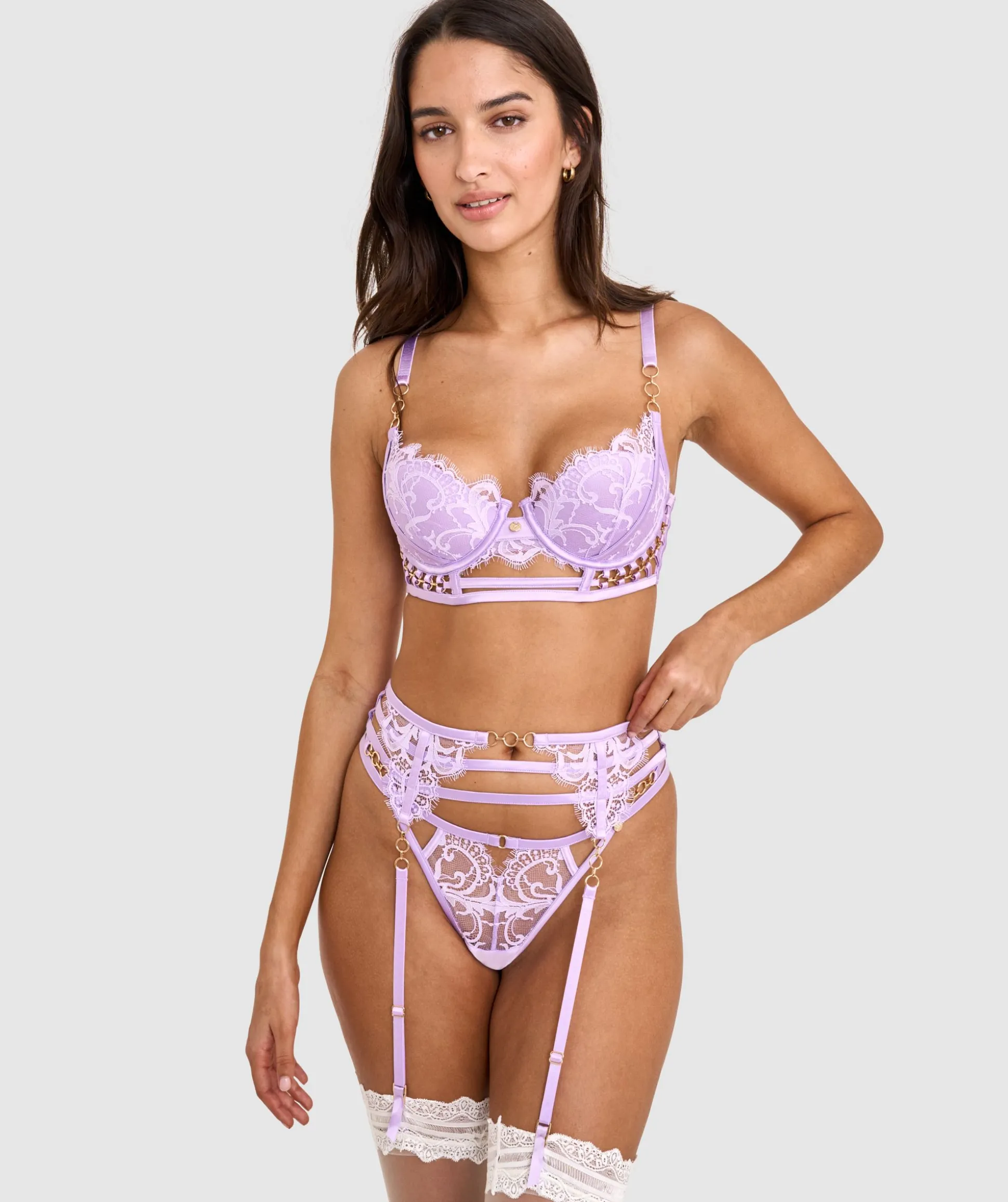Vamp Hola Mamacita Suspender - Purple