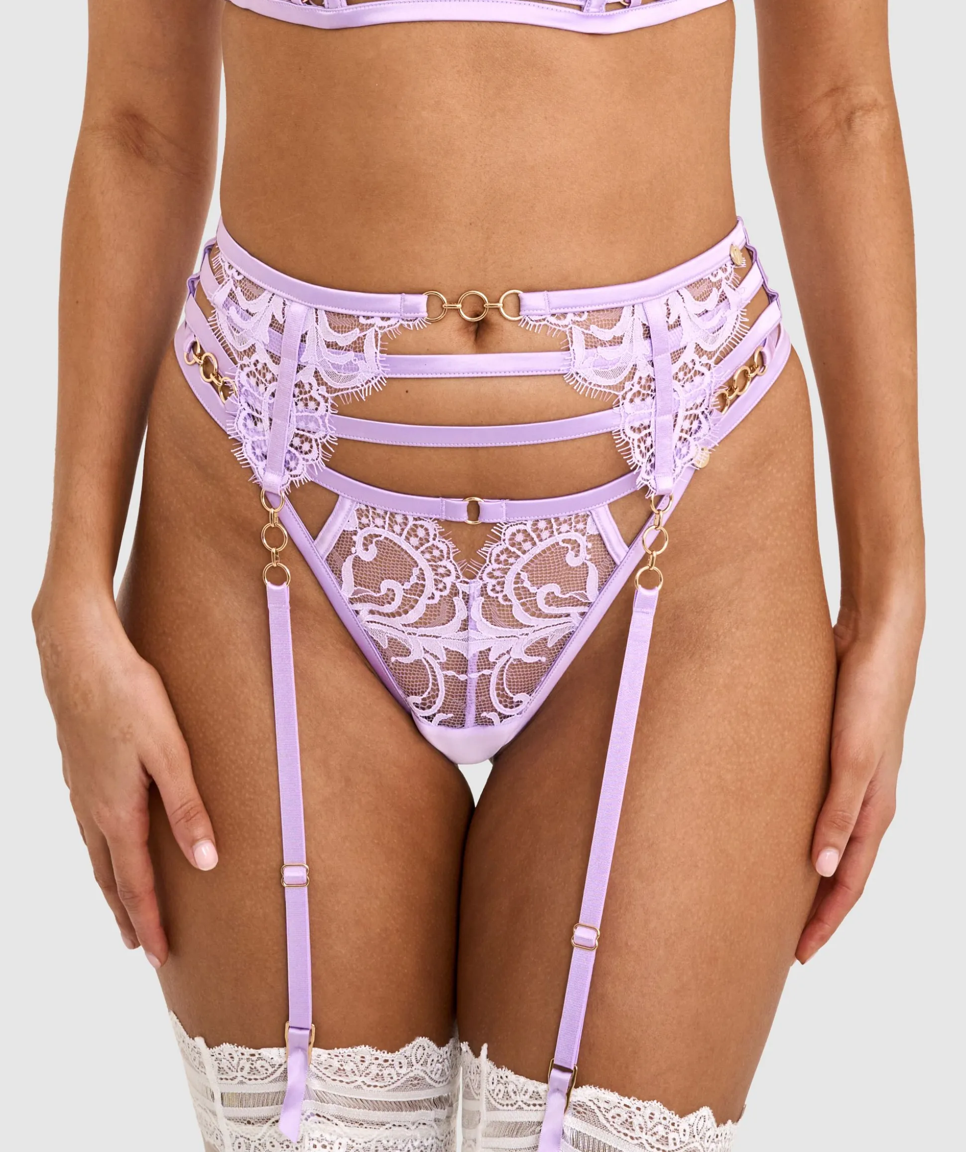 Vamp Hola Mamacita Suspender - Purple
