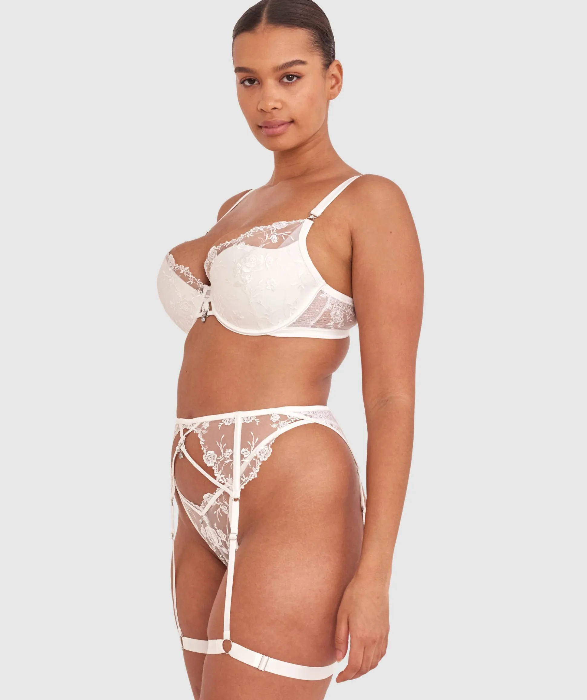 Vamp Honey I'm Home Suspender - Ivory