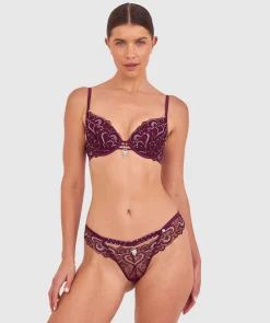 Vamp Love Hurts Brazilian Knicker - Berry
