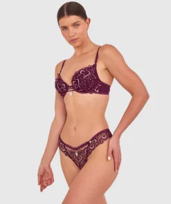 Vamp Love Hurts Brazilian Knicker - Berry