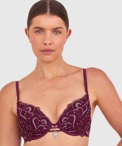 Vamp Love Hurts Push Up Bra - Berry