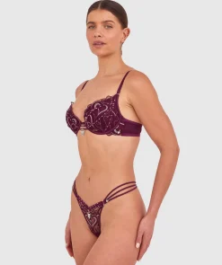 Vamp Love Hurts Push Up Bra - Berry