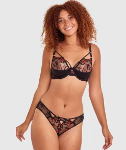 Vamp Out For Blood Push Up Bra - Black
