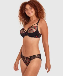 Vamp Out For Blood Push Up Bra - Black