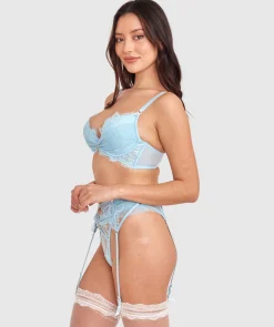 Vamp Promise Me Suspender - Pale Blue