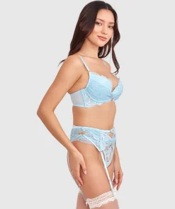 Vamp Promise Me Suspender - Pale Blue