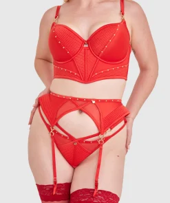 Vamp Ride Or Die Suspender - Red