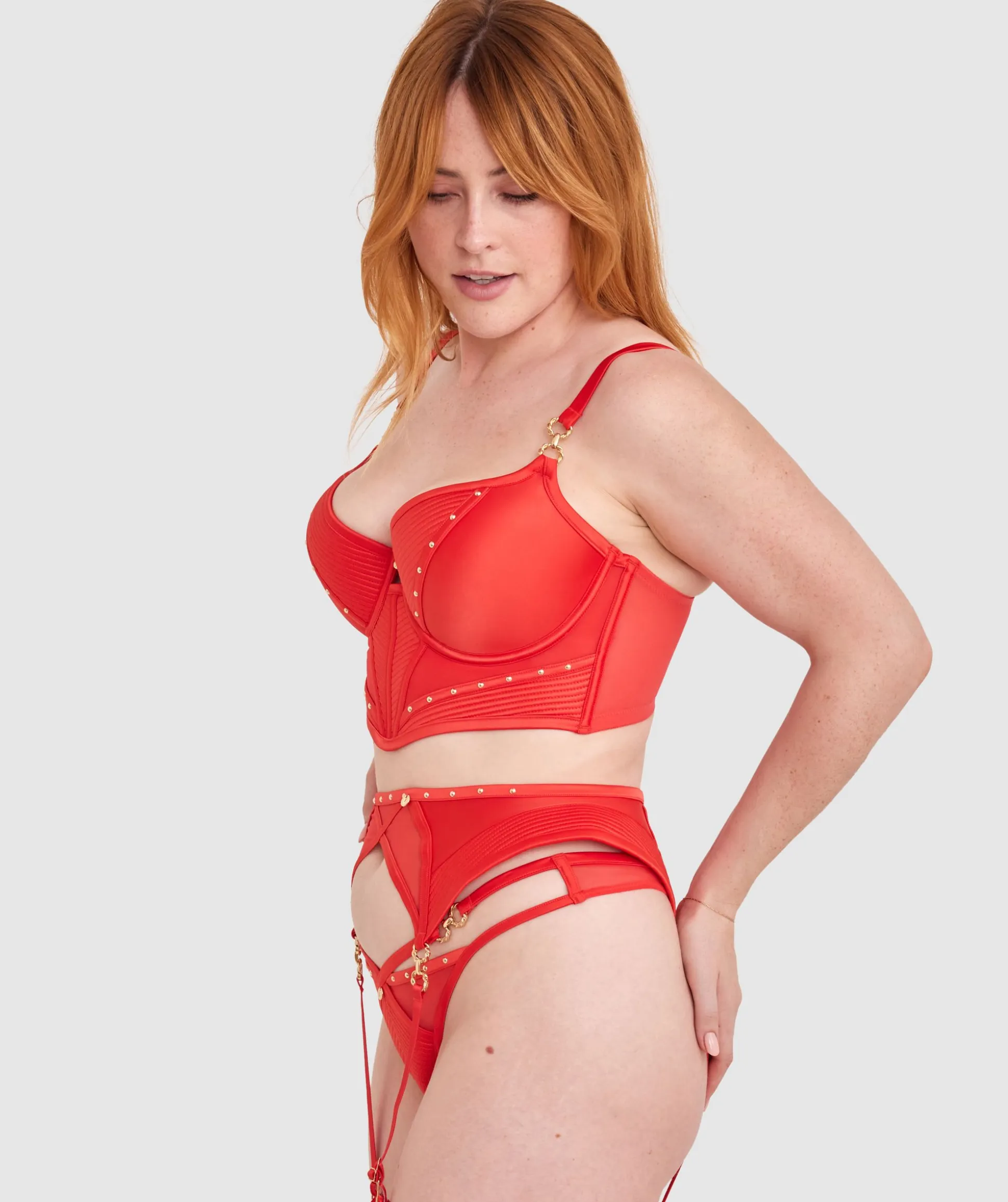 Vamp Ride Or Die Suspender - Red