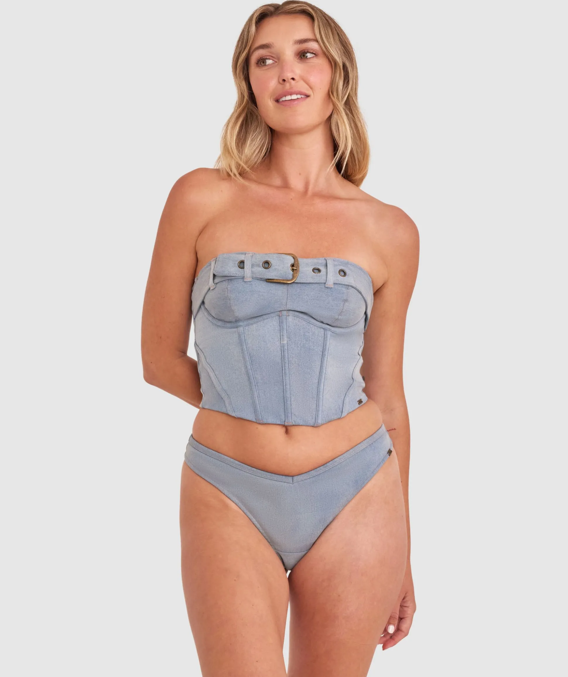 Vamp That's Hot Corset - Grey