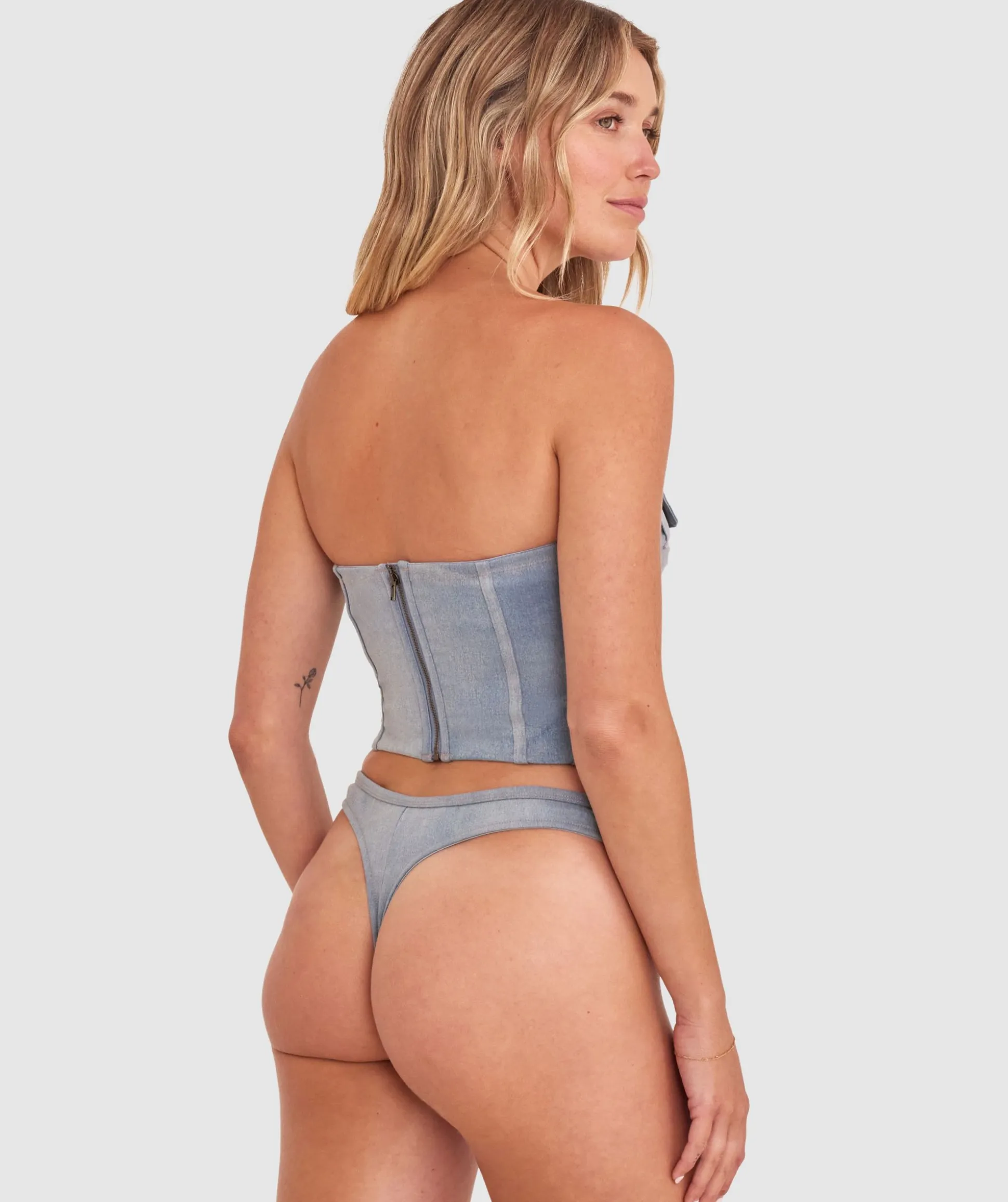 Vamp That's Hot Corset - Grey
