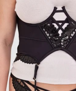 Vamp Vixen Waspie - Black