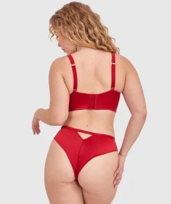 Vamp Wildest Dreams Push Up Bra-Dark Red