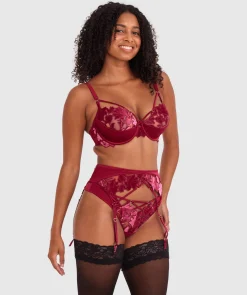 Vamp Wine & Dine Suspender - Berry