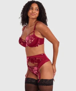 Vamp Wine & Dine Suspender - Berry