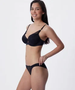 Venus Lightly Lined Balconette Bra - Black