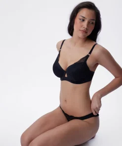 Venus Lightly Lined Balconette Bra - Black
