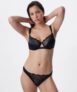Venus Unlined Demi Bra - Black